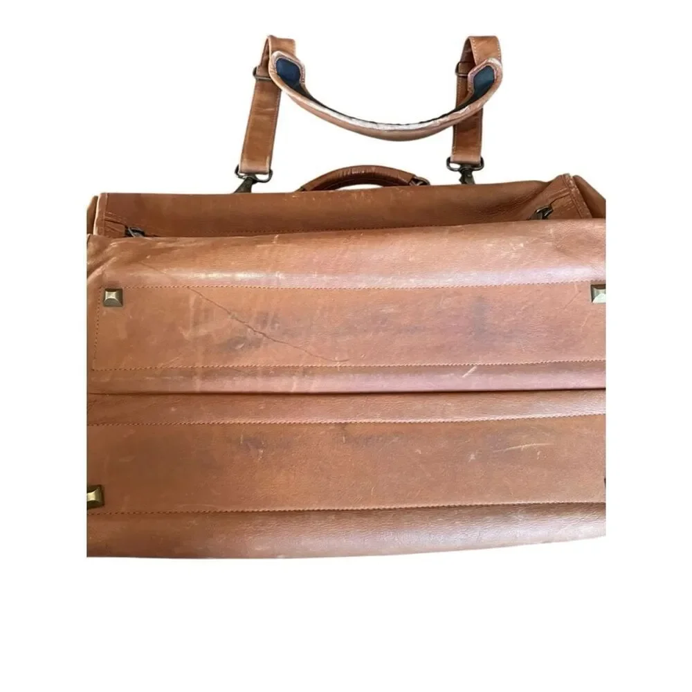 Vintage Dilana Brown Leather Satchel Messenger Bag